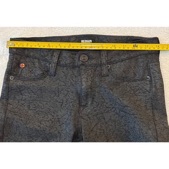 Hudson Nico Midrise Super Skinny Jeans Women’s 25 Echo Black Snake Print - Picture 6 of 10